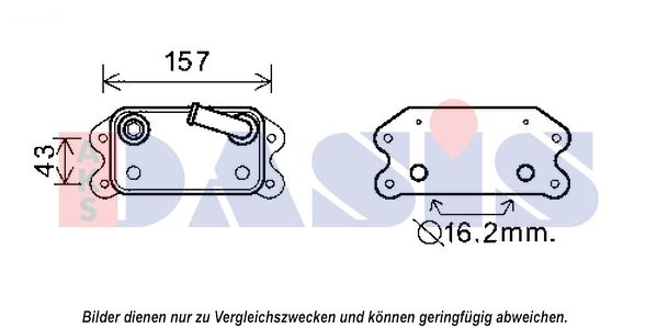 AKS DASIS Eļļas radiators, Motoreļļa 226007N